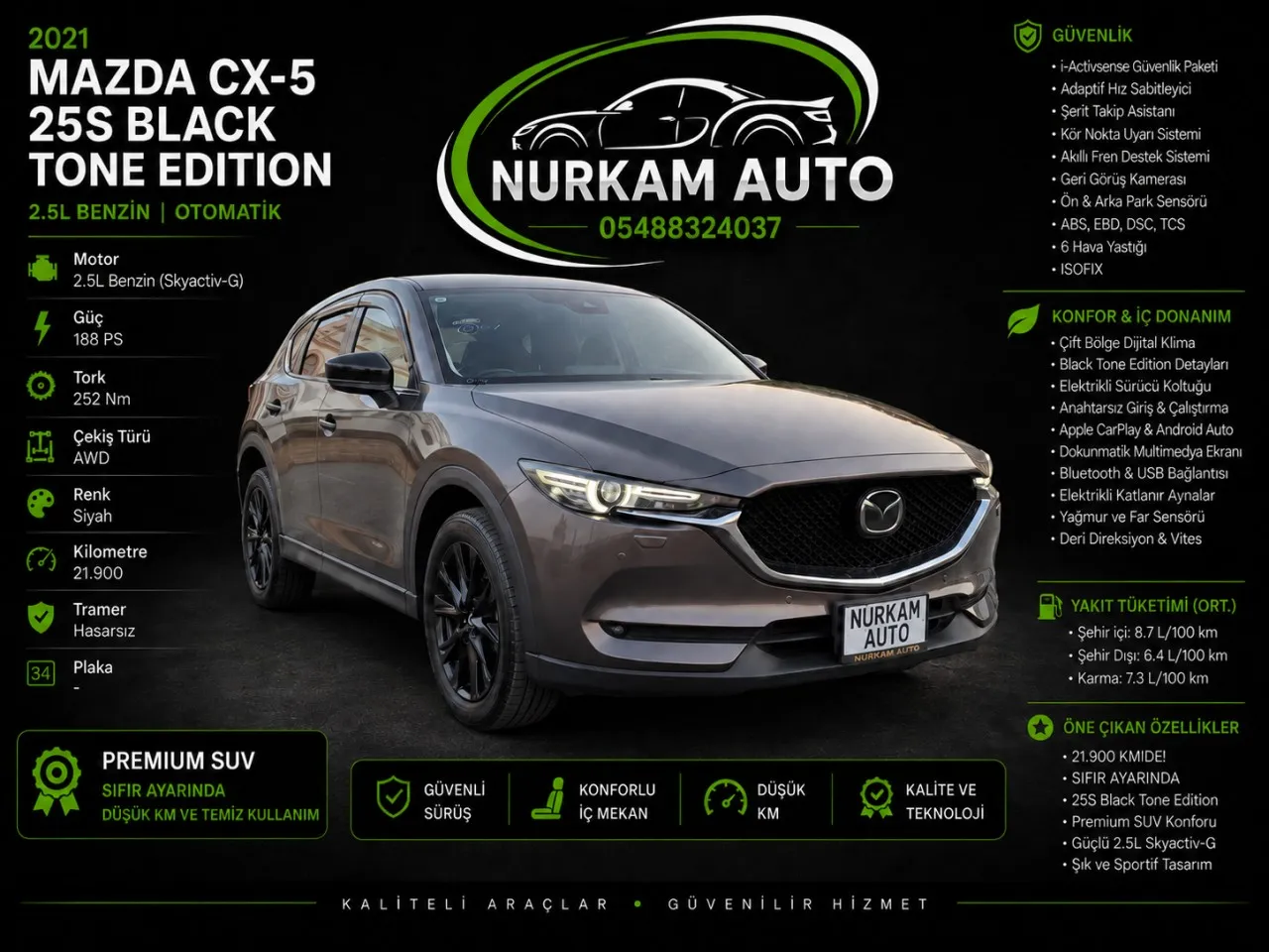 2021 Mazda CX-5 2.5 Skyactiv-G Kıbrıs | KKTC İkinci El Satılık Araba - Fotoğraf 1