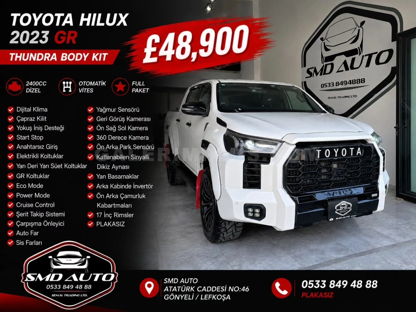 2023 Toyota Hilux Dizel Otomatik Lefkoşa İlan görseli - GalerimPlus