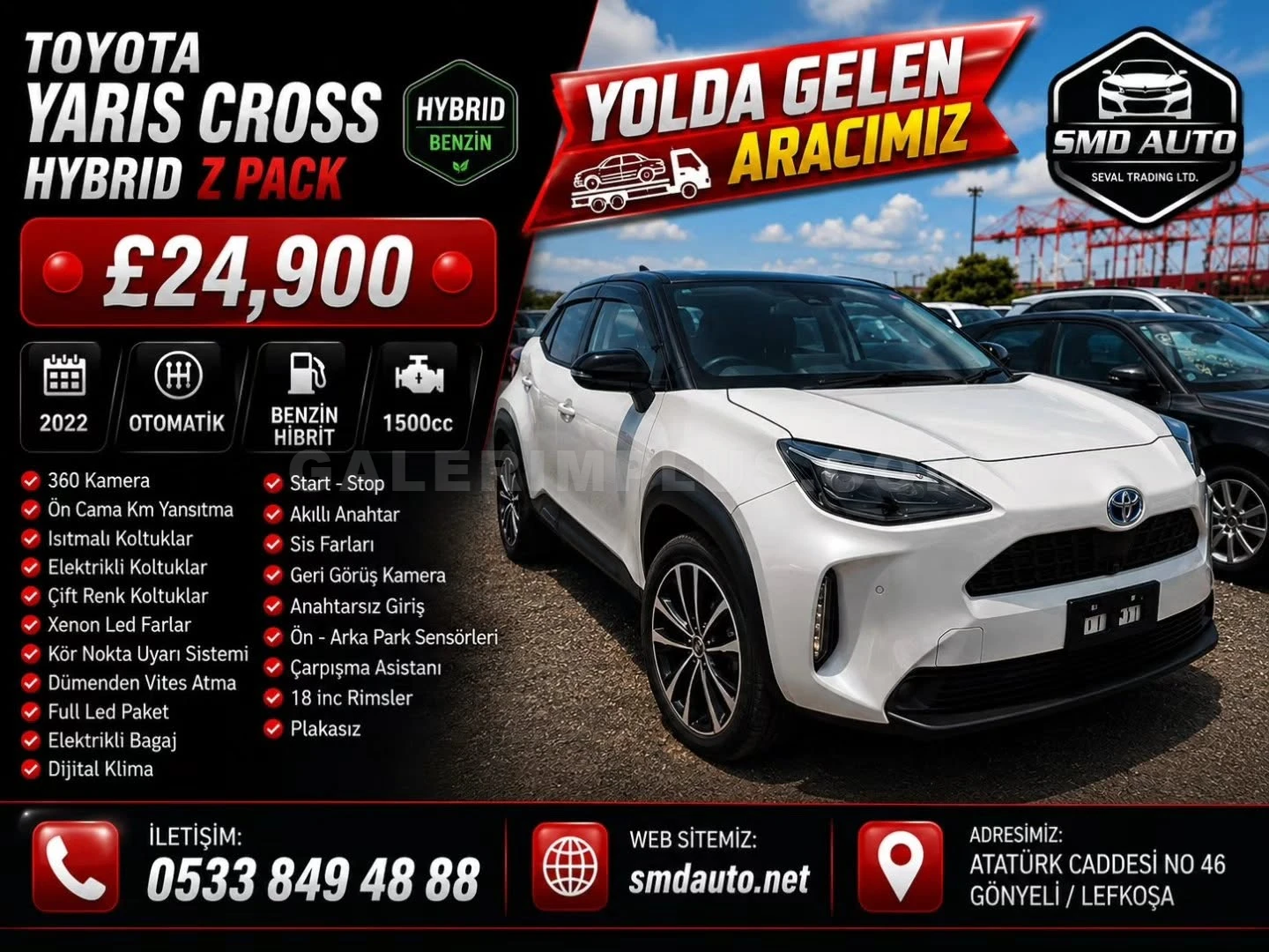 2022 Toyota Yaris Cross 1.5 Hybrid Kıbrıs | KKTC İkinci El Satılık Araba - Fotoğraf 1