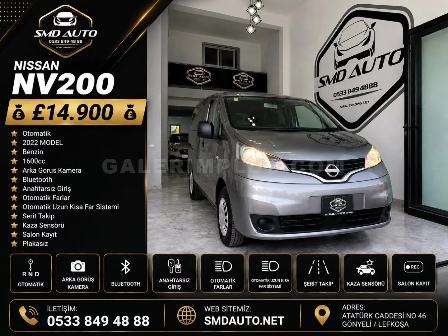 2022 Nissan NV200 Benzin Otomatik Lefkoşa İlan görseli - GalerimPlus