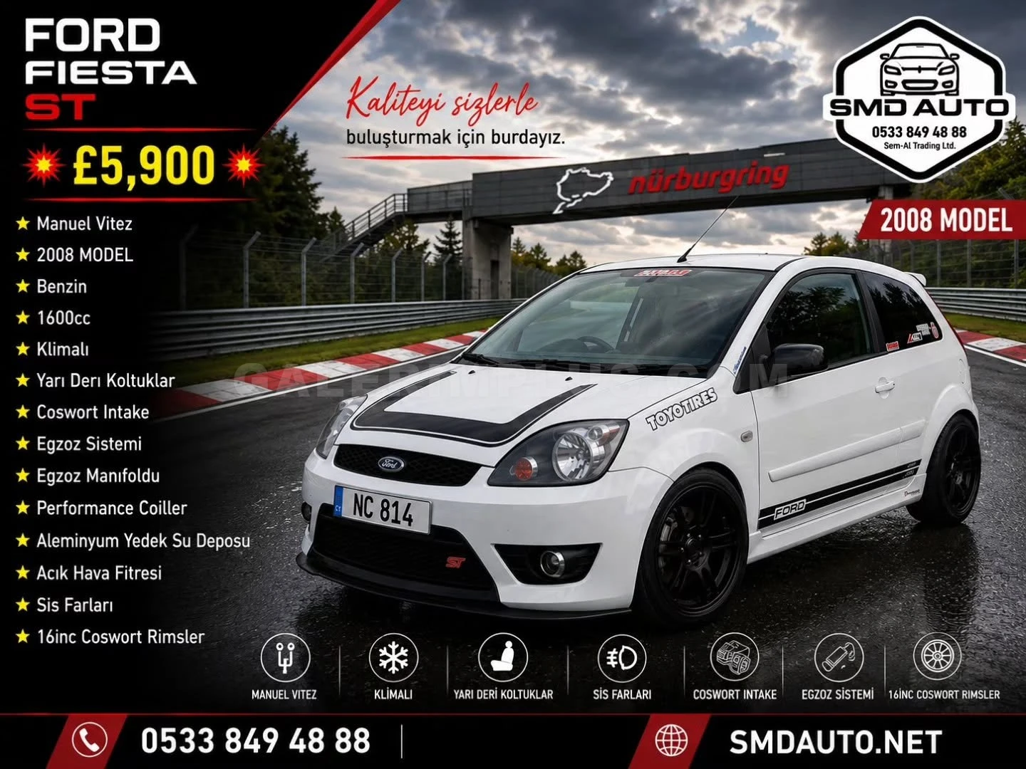 2008 Ford Fiesta 1.6 Benzin Manuel Lefkoşa İlan görseli - GalerimPlus