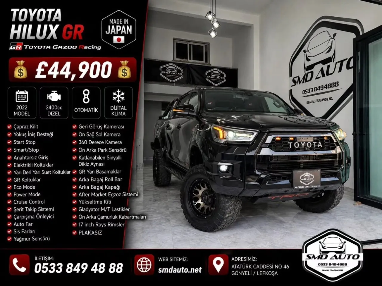 2022 Toyota Hilux 2.4 D Kıbrıs | KKTC İkinci El Satılık Araba - Fotoğraf 1