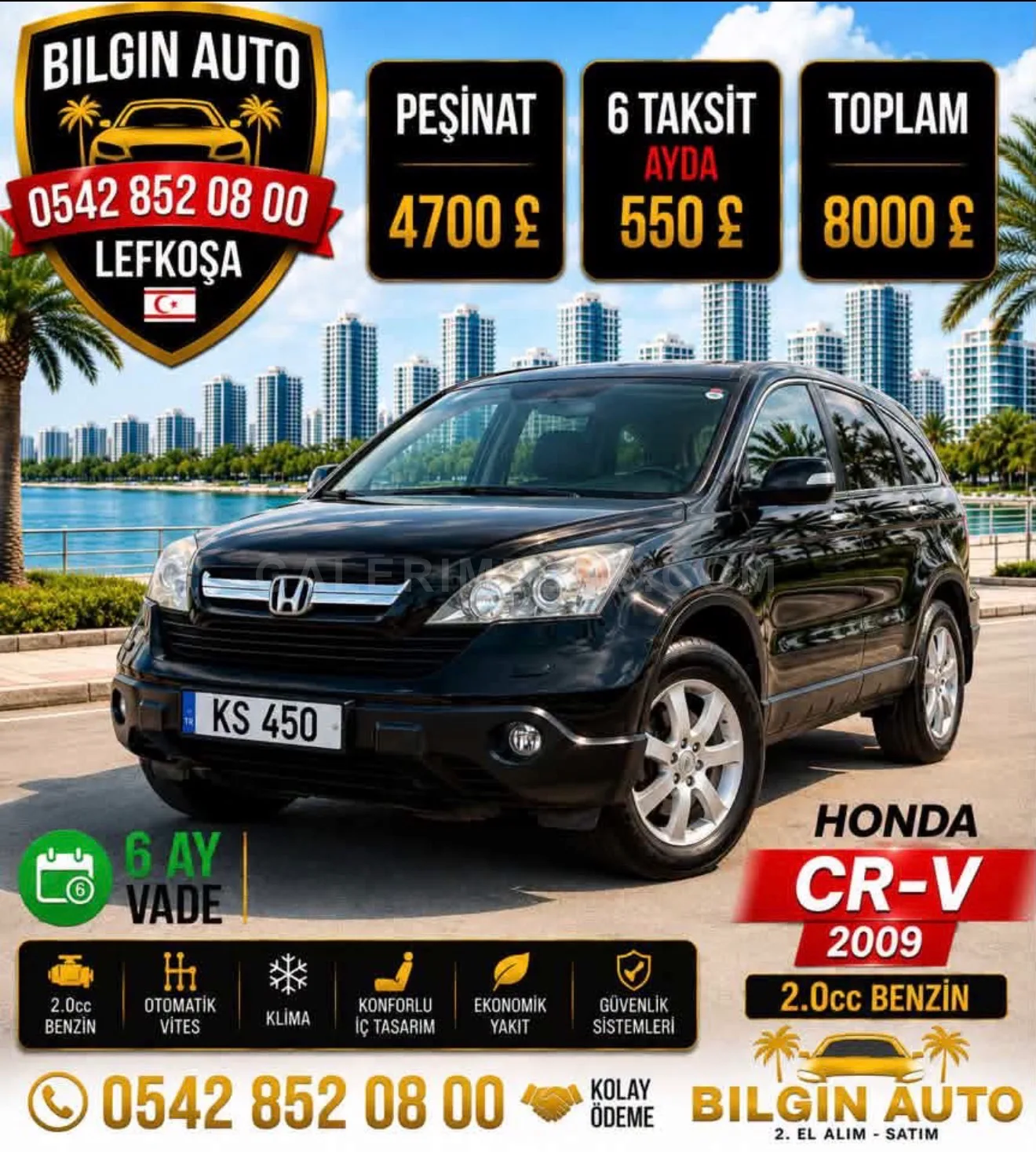 2009 Honda CR-V 2.0i Kıbrıs | KKTC İkinci El Satılık Araba - Fotoğraf 1