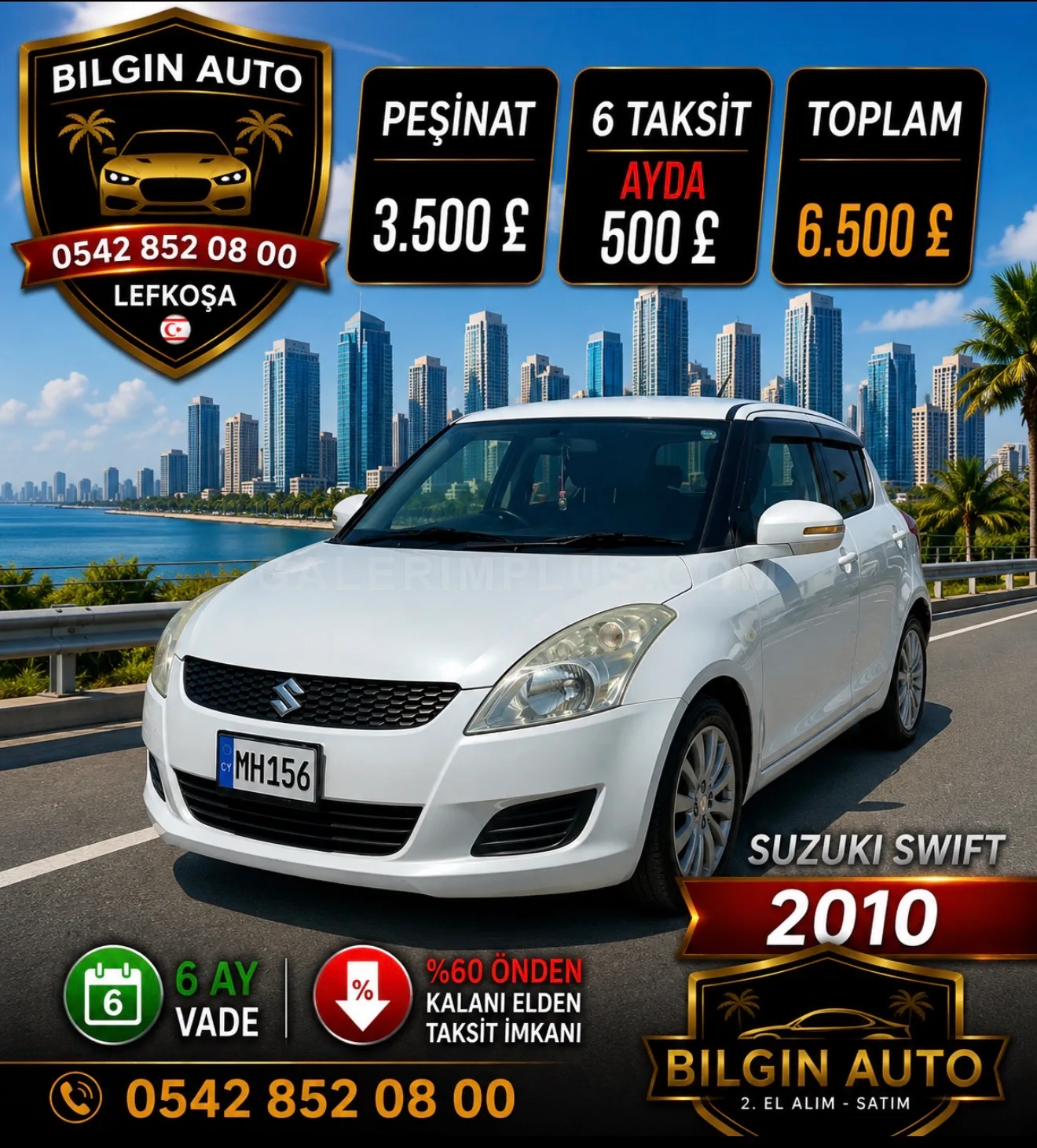 2010 Suzuki Swift 1.3 Benzin Otomatik Lefkoşa İlan görseli - GalerimPlus