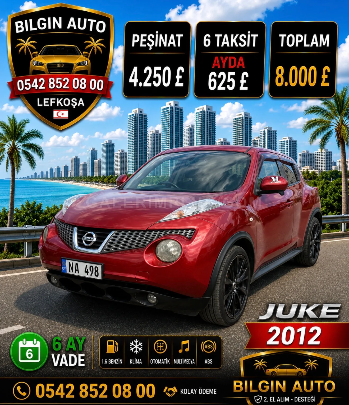2012 Nissan Juke Benzin Otomatik Lefkoşa İlan görseli - GalerimPlus