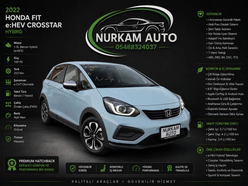 2022 Honda Fit 1.5 Crosstar Kıbrıs | KKTC İkinci El Satılık Araba - Fotoğraf 1